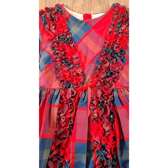 VINTAGE Martha's Miniatures Red Plaid Dress 6 Christmas Rare Full Circle Pageant - Picture 4 of 12